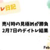 株の売り時が勝負｜2月7日のデイトレ収支