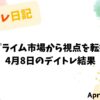 プライム市場から視点を転換｜4月8日のデイトレ結果