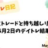 2022年5月2日のデイトレ結果｜慎重トレードと持ち越しリスク