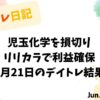 2022年6月21日のデイトレード収支報告｜児玉化学とリリカラの結果