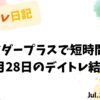 7月28日のデイトレ結果を記録したタイトル画像。スパイダープラスで短時間利確した内容を強調。