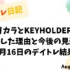 8月16日のデイトレ結果とリリカラ・KEYHOLDER売却理由をまとめた日記風タイトル画像