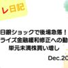 2022年12月20日の記事タイトル「日銀ショックで後場急落！サプライズ金融緩和修正への動向と単元未満株買い増し」が書かれたアイキャッチ画像