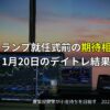 トランプ就任式前の市場と1月20日のデイトレード結果