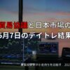 2025年5月7日の市況｜米中貿易交渉の行方に注目