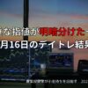 慎重な指値が明暗分けた一日｜7月16日のデイトレ結果