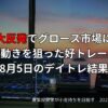 【収支報告】米株大反発でグロース市場に活気、値動きを狙った好トレード｜8月5日のデイトレ結果