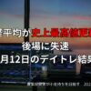 日経平均が史上最高値更新も後場に失速｜8月12日のデイトレ結果