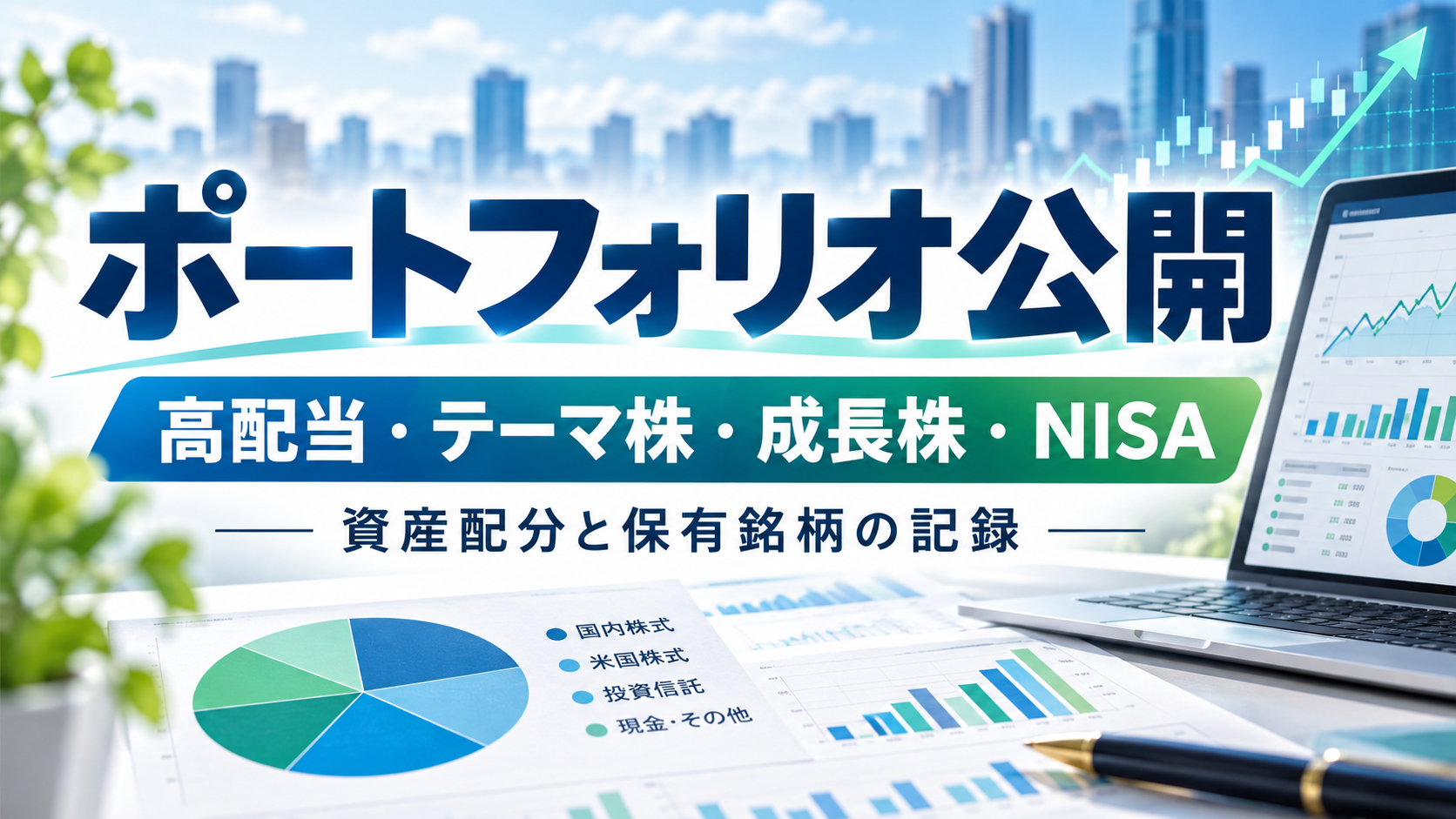 高配当株・テーマ株・成長株・NISAのポートフォリオ公開